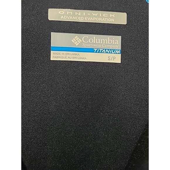 Columbia Half Zip Omni-wick Titanium Fitted Running Cycling Shirt Black Sz S - Picture 8 of 9